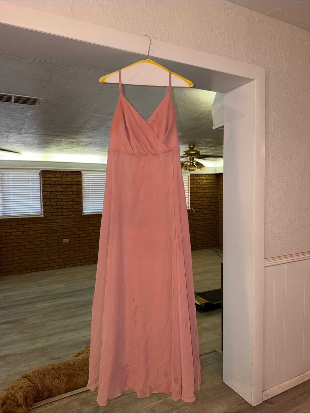 Birdy Grey Dusty Rose V-Neck Spaghetti Strap Bridesmaid Dress